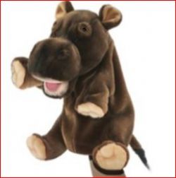 *** HIPPOPOTAME MARIONNETTE 24CM